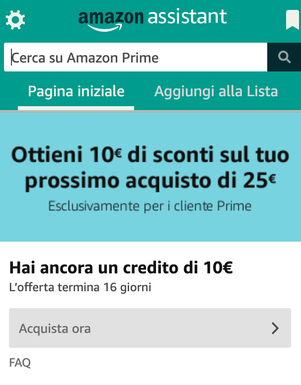 Amazon Assistant Sconto